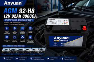Batería de <span class=keywords><strong>Coche</strong></span> AGM de 12V 92Ah 800CCA H8 DIN LN5, Libre de Mantenimiento, Grupo 49, <span class=keywords><strong>Precio</strong></span> de Fábrica - Product Image 6