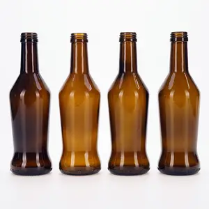 VISTA低价出售300毫升饮料瓶啤酒果汁苏打棕色玻璃瓶与配套的盖子