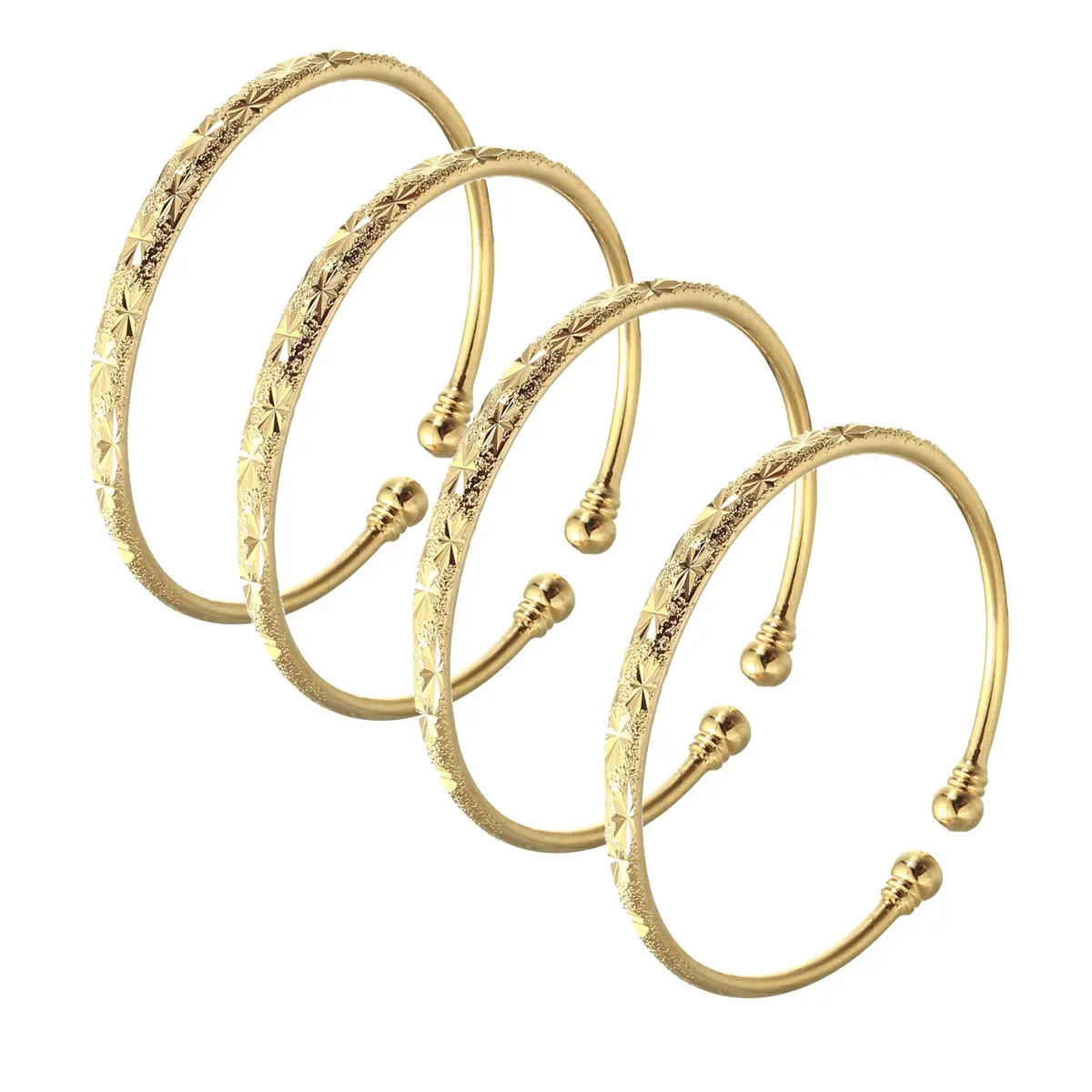 Wando — Bracelets Star pour femmes et hommes, bijoux de mariée indiens éthiopiens du moyen-orient, couleur or 24k