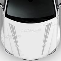 2 autocollants de capot de voiture, bandes de course pour capot, autocollants décoratifs DIY pour capot moteur, accessoires de voiture