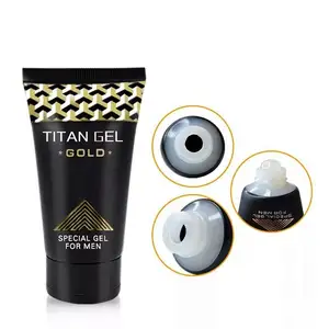 Stronger Penis Ejaculation time delay Russia TItan Gold Gel massage cream with white