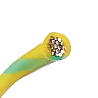 Cable trenzado de doble color PFA industrial de alta temperatura personalizable AFX 600V -60 ~ + 260 rayado de cobre plateado/estañado