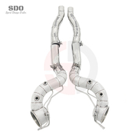 Tubo de Escape de Acero Inoxidable SDO para Ferrari 812 GTS 6.5L V12 2021+, Kit de Tubo de Escape Recto con Protección Térmica de Alto Rendimiento OPF