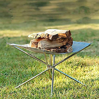 Barbecue Portable en bois, acier inoxydable, fosse à feu pliante, jardin, Camping