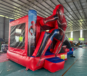 Château gonflable commercial <span class=keywords><strong>Spiderman</strong></span>, trampoline <span class=keywords><strong>Spiderman</strong></span>, maison de rebond, combo de trampoline avec toboggan pour fête d'enfants - Product Image 3