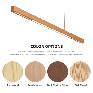 <span class=keywords><strong>Suspension</strong></span> linéaire en bois de noyer noir américain 22W, luminaire de lecture pour plafond, fournisseur fiable, certification UE - Product Image 2