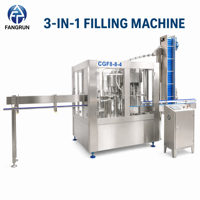 Machine de remplissage et de bouchage entièrement automatique haute capacité pour bouteilles PET de jus et d'eau pure, avec rinçage intégré