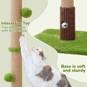 Woochpet Griffoir pour chats d'intérieur, griffoirs en sisal de qualité supérieure avec arbre à griffer et base stable renforcée - Product Image 3
