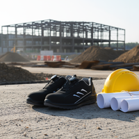 Chaussures de Sécurité de Travail Légères, Respirantes et Décontractées pour Hommes, avec Semelle en Caoutchouc et Embout en Acier pour Usine et Protection du Travail