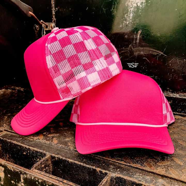 Men's & Ladies' Trucker Mesh Back Hat – Low Profile, Contrast Stitch, One Size