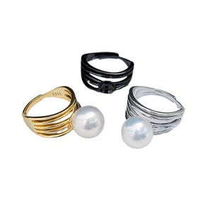 ขาตั้งแหวนเงินแท้ S925 สำหรับทำแหวนไข่มุก DIY พร้อมลูกปัดกลมขนาด 10-11 มม. 1771-Empty branch อุปกรณ์ตกแต่งเครื่องประดับเงิน - Product Image 5