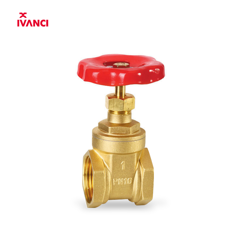 IVANCI IVC.01104 1/2''-4'' Female Thread Brass Non-Rising Stem Gate Valve with Steel Handwheel