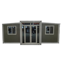 Maison préfabriquée pliable et extensible en acier léger, 40 pieds, 3 chambres, résistante aux ouragans