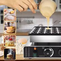 Machine à muffins et gaufres professionnelle, 25 cavités rondes, en acier inoxydable avec revêtement antiadhésif