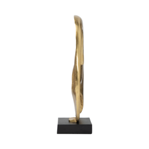 Scultura moderna a forma di cerchio in alluminio dorato, statuetta per decorare la casa, soggiorno, ufficio, mensola, opera d'arte - Product Image 3