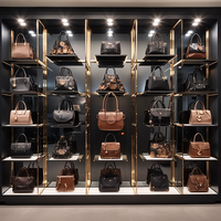 Supports pour sacs à main de luxe pour présentoirs de magasins Présentoir pour sacs fourre-tout Présentoir réglable en métal en acier inoxydable pour sacs à main Présentoir pour sacs