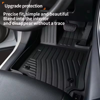 Tapis de sol de voiture de luxe 3D TPE antidérapants personnalisés professionnels, ensemble complet de 3 pièces, toutes saisons, BYD King 2024-2025