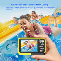 Cámara Subacuática Popular 4K 48MP con Autoenfoque, Gran Angular, Impermeable, HD, Pantalla Dual, Zoom Digital, Luz de Relleno para Selfies y Snorkel