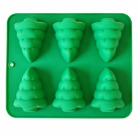Moule en silicone pour mini sapin de Noël 6 tasses