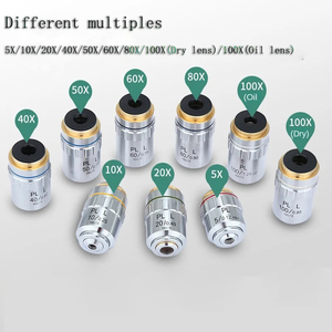 Metalografik mikroskop uzun çalışma mesafesi düz alan renksiz objektif PLL 5 10 20 40 50 60 80 <span class=keywords><strong>100X</strong></span> objektif <span class=keywords><strong>lens</strong></span> - Product Image 5