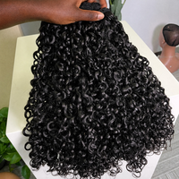 Cheveux vierges vietnamiens 12A Fumi Super Double Drawn pour boucles Pixie, mèches ondulées profondes et styles Jerry Curl