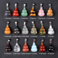 20mm Naturel Quartz Bouteille Gourde Pendentif Classique Plaqué Or Guérison Chakra Artisanat Charme pour la Fabrication de Bijoux Collier