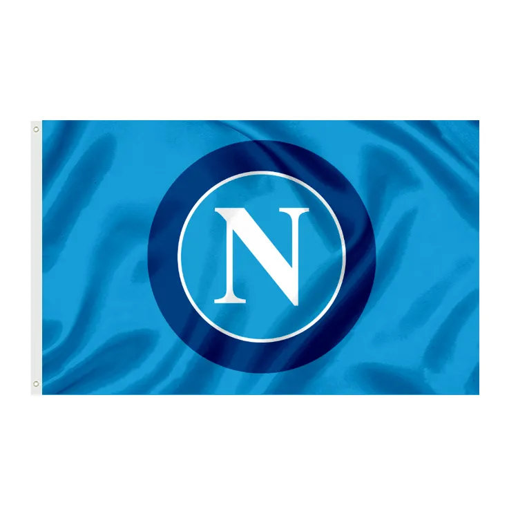 Hot Sell Italy Napoli Fc Type B 3 * 5ft Polyester Serie Een Napoli Voetbal Voetbalvlaggen