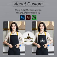 Tablier d'usine Logo personnalisé Chef adulte 100% coton tablier de cuisine pour Restaurant cuisine impression personnalisée Logo tablier travail