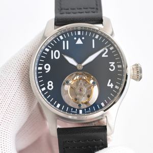 Relojes Mecánicos Tourbillon Modernos y de Gran Venta con Esfera Negra y Caja Plateada - Product Image 1