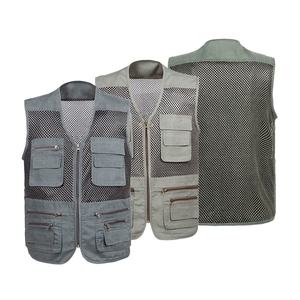 Gilet Utility in rete ad asciugatura rapida da uomo con molte tasche gilet da pesca Multi-tasca traspirante da uomo giacca senza maniche da lavoro - Product Image 2