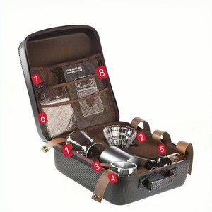 Set da Viaggio per Caffè Portatile con Macinacaffè Manuale, Filtro in Vetro, Custodia Rigida e Bilancia Digitale - Product Image 2