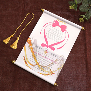 Thiệp Mời Thủ Công CuộN Cổ Điển In Theo Yêu Cầu Độc Đáo Có Nơ Ruy Băng Giấy Sang Trọng Cuộn Giấy Mời Đám Cưới Tiệc Tùng - Product Image 3