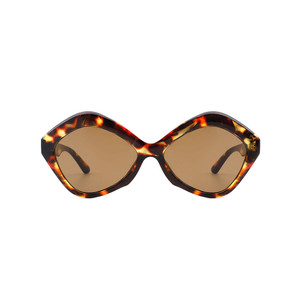 Occhiali da Sole Geometrici Esagonali Effetto Occhio di Gatto in Ametista per Donne - Product Image 4