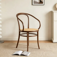 Fauteuil en bois massif, chaise de café, chaise de salle à manger, réplique de la chaise TON de Thonet. 30 ans d'histoire avec 150 ans de tradition