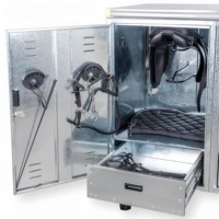 Coffre de Selle Galvanisé avec Serrure, Armoire de Rangement Professionnelle pour Équipement Équestre, Organisateur d'Équipement d'Équitation
