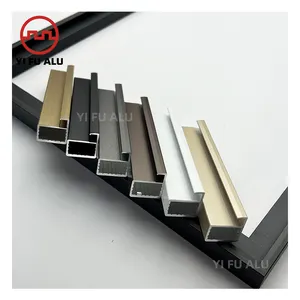 Factory stock metal frame door aluminum extrusion profile wardrobe glass frame handle southeast asia market