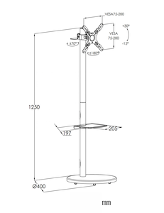 2025년 신제품 인기 판매 높이 조절 가능 이동식 14-40인치 모바일 모니터 <span class=keywords><strong>TV</strong></span> 스탠드 (간편한 수납을 위한 메탈 트레이 포함) - Product Image 2
