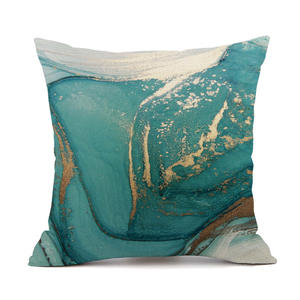 Fodere per cuscini personalizzate di nuovo Design fodere per cuscini di lusso in stile <span class=keywords><strong>inchiostro</strong></span> verde oro federa in <span class=keywords><strong>lino</strong></span> stampata - Product Image 4