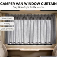 Paravent de lit double couche en tissu tressé occultant, isolation thermique, anti-UV, personnalisable, pour camping-car et tout-terrain