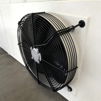 Grille de sécurité robuste en acier inoxydable soudé avec revêtement en poudre, accessoires de ventilation en treillis métallique noir pour ventilateurs de refroidissement