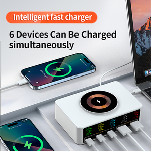 Đa USB Hub sạc không dây 6 thiết bị sạc nhanh trạm cho nhiều thiết bị 5 cổng cho Iphone Huawei Samsung Xiaomi - Product Image 4