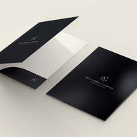 Dossier de présentation A4 A5 personnalisé à livraison rapide, en carton fantaisie, avec deux pochettes pour la promotion publicitaire et le rangement de documents