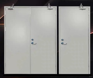 Porte coupe-feu certifiée en acier <span class=keywords><strong>double</strong></span> avec panneau de vision, résistance au feu 1-3 heures, porte de sortie d'urgence ignifuge pour extérieur, chambre et école - Product Image 4