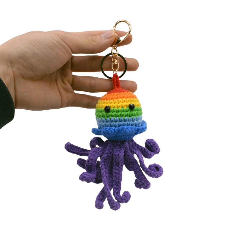 Encantador y Acogedor pulpo de juguete de mano para el Deleite y - Main Image