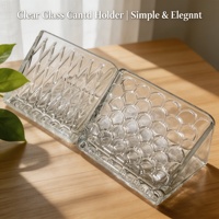 Supports de bougies en verre à texture écailles de poisson géométriques avec logo personnalisé, en gros, compatibles avec les bougies sans flamme, pour table de mariage
