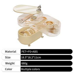 Portable Large Capacity Cosmetic Bag Girls <b>Storage</b> Box Desktop Lipstick Sk <b>Tabletop</b> Spinning Cosmetic Organizer - Product Image 6
