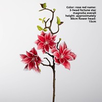 Nouvelle fleur artificielle en PU de style chinois, Magnolia de la fortune, Fleur artificielle transfrontalière pour la décoration intérieure
