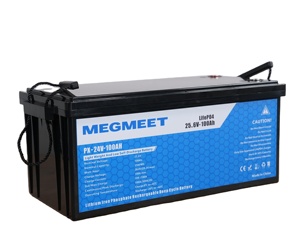 Batterie au lithium fer phosphate 24V 100Ah 200Ah, pack de batteries, remplacement de batteries au plomb-acide pour système de stockage d'énergie solaire, OEM - Product Image 1