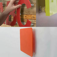 Invisible PC Plastic Nail Fasteners for Billboard Fixed Support Feet Acrylic Sign Standoffs Advertising Word Billboard Fixed