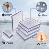 Hochtransparente 4mm Dicke Platten aus Massivem Polycarbonat für Schwimmbadüberdachungen und Schutzwände